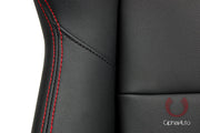 CPA2008PBK-R CIPHER AR-8 REVO RACING SEATS ALL BLACK LEATHERETTE W/ RED OUTER STITCHING - PAIR (NEW!)