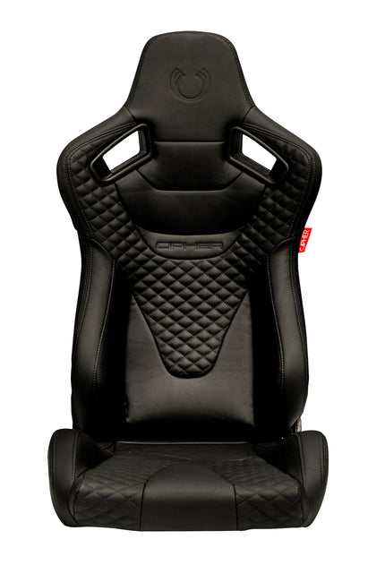 CPA2009RS AR-9 Revo Racing Seats Black Leatherette Carbon Fiber with Black Diamond Stitching - Pair