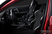 CPA1025 BLACK CLOTH CIPHER AUTO RACING SEATS - PAIR