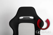 CPA1013 BLACK CLOTH W/ GREY INSERT CIPHER AUTO RACING SEATS - PAIR