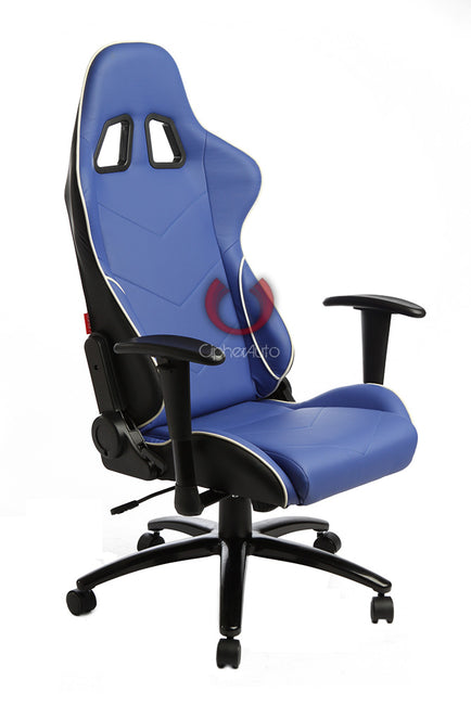 CPA5001 ALL BLUE LEATHERETTE CIPHER AUTO OFFICE RACING SEAT