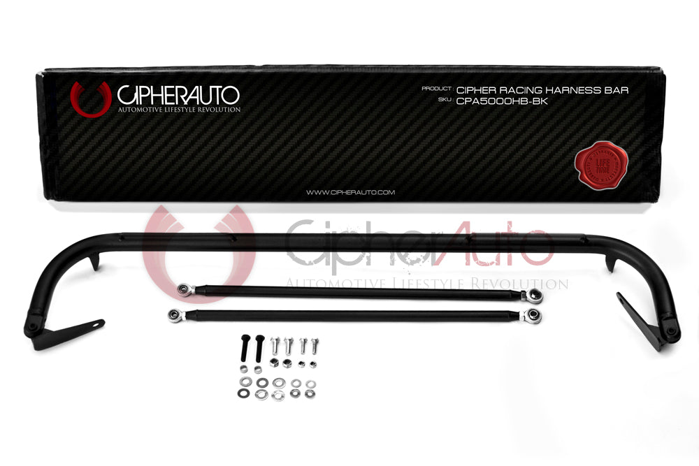 UNIVERSAL CIPHER RACING BLACK POWDERCOATED HARNESS BAR 48