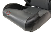 CPA1011CFBKGY FULL CARBON FIBER PU CIPHER AUTO RACING SEATS IN BLACK AND GREY – PAIR