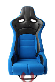 CPA2002CFBKBU  CIPHER VIPER RACING SEATS BLUE CLOTH W/ BLACK CARBON PU - PAIR
