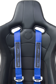 CPA4001BLV2 Blue 4 Point 2 Inches Camlock Quick Release Racing Harness - CIPHER Logo Version 2 - Pair