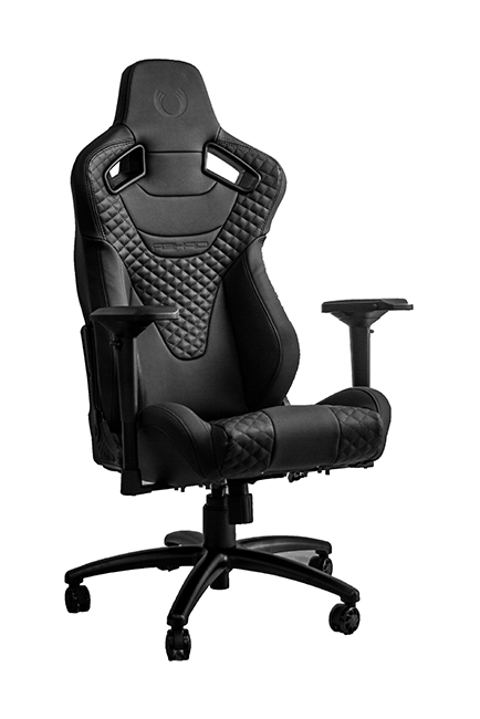 RS Racing Style Seat Black Leatherette Carbon Fiber with Black Diamond Stitching Premium Office/Gaming Chair