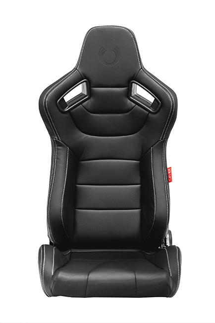 CPA2009 Cipher Racing Seats Black Leatherette Carbon Fiber w/ Grey Stitching - Pair---(OUT OF STOCK)